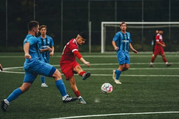 soccer striker action